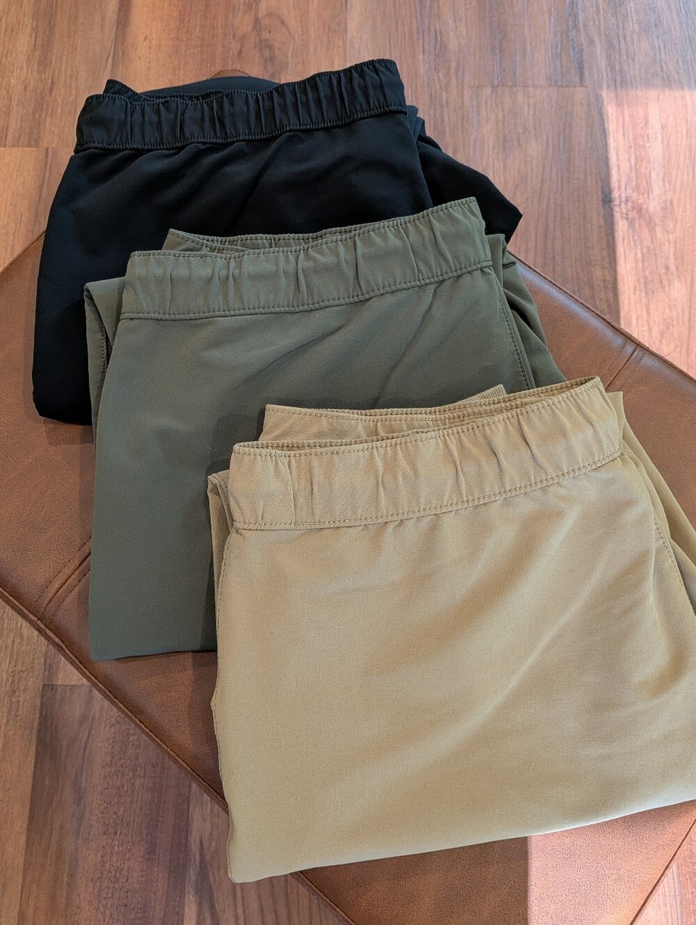 Three Men's Elastic-Waist Joggers